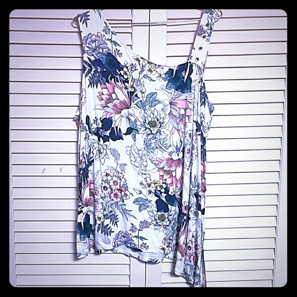 Cable and Gauge Asymmetrical Tank Top